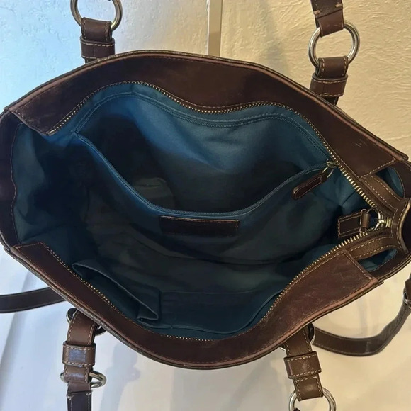 Coach F14015 Chelsea Leather Chocolate Brown Satchel Shoulder Bag - Picture 9 of 12